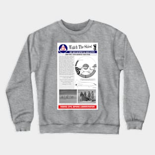 Civil Defence Poster - The Thing From Another World Crewneck Sweatshirt